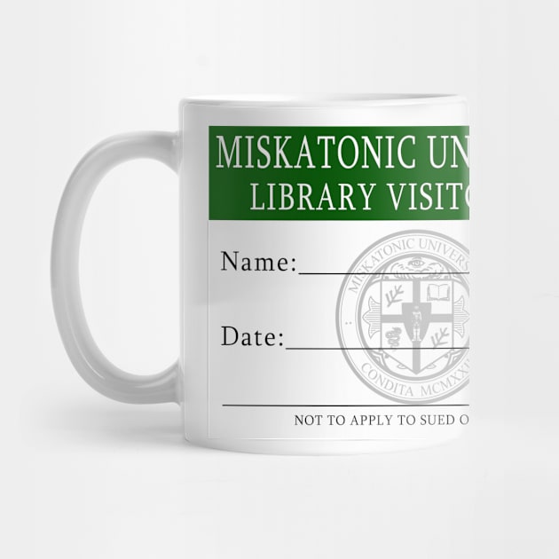 Miskatonic University Library Visitor Pass by asimplefool